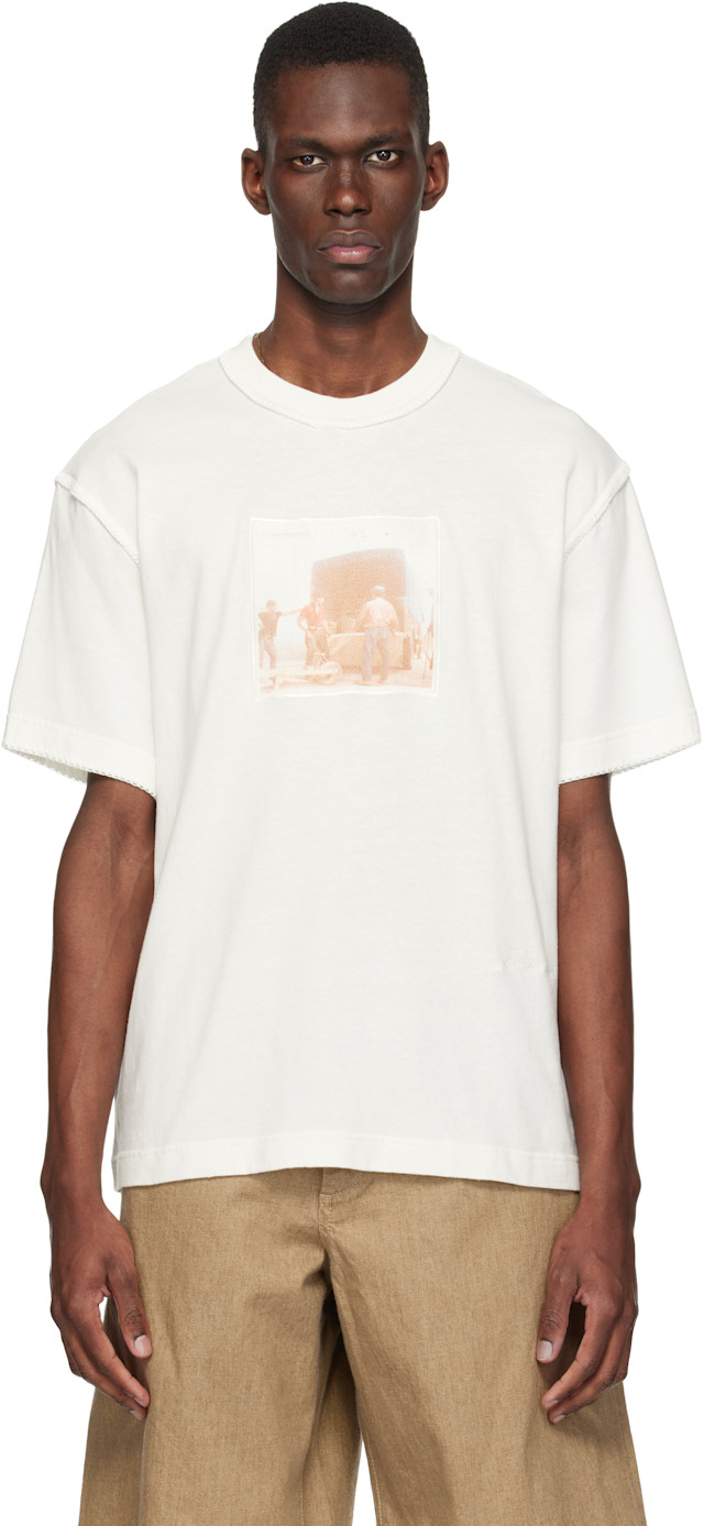 JACQUEMUS: Off-White 'The Paysan short-sleeve' T-shirt | SSENSE