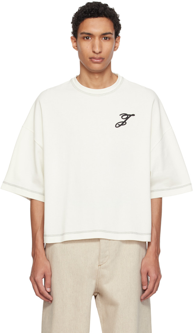 JACQUEMUS: Off-White 'The Letro' T-shirt | SSENSE