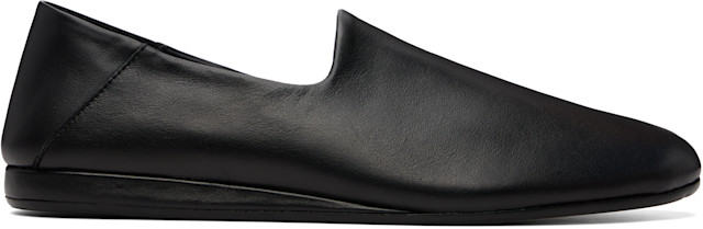 JACQUEMUS: Black 'The Slippers' Loafers | SSENSE