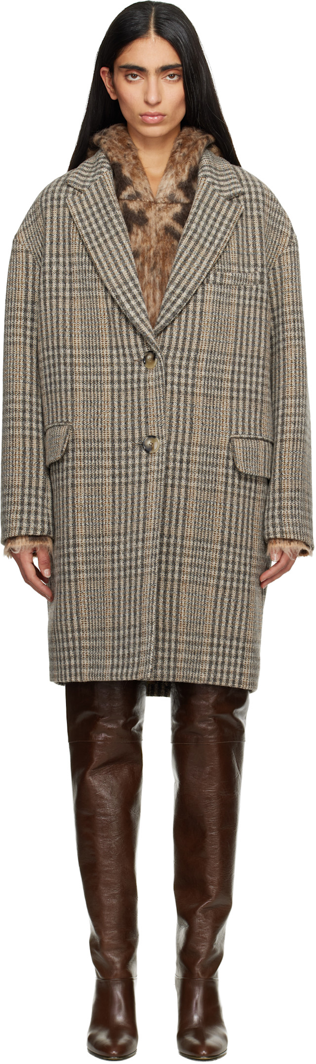 ISABEL MARANT ETOILE MAUTEAU LIMIZA コート Isabel Marant Etoile: Brown Limiza Coat | SSENSE Denmark