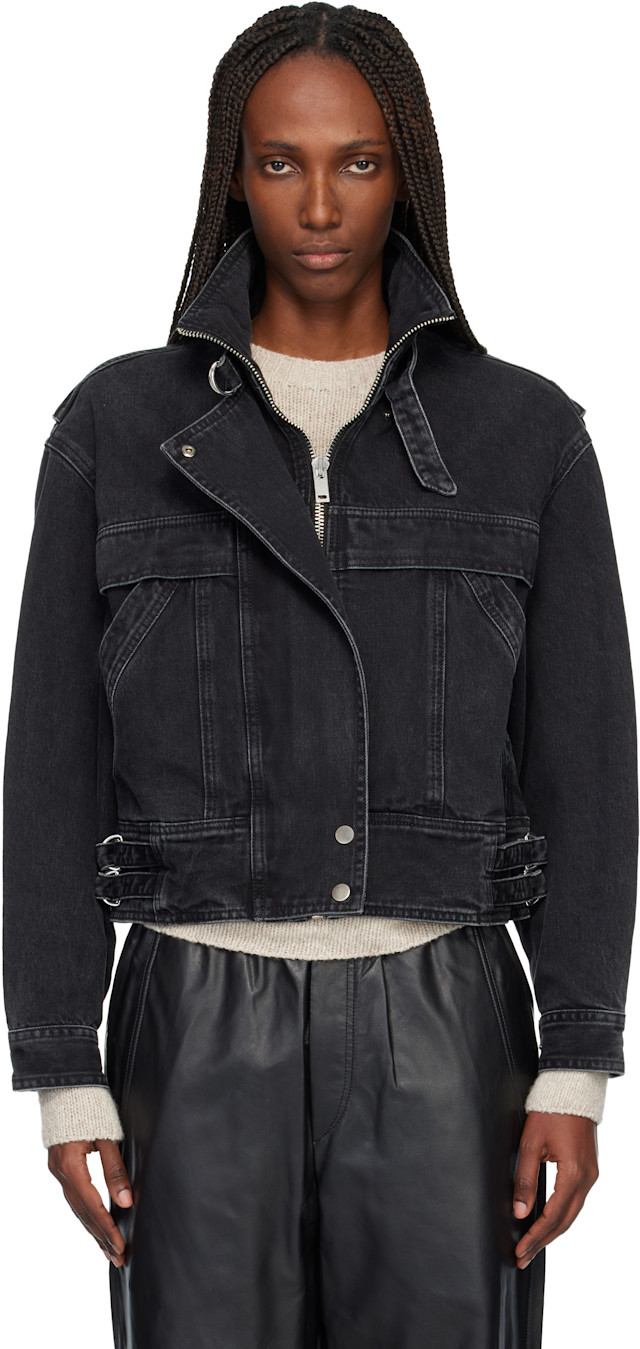 Isabel Marant Etoile: Black Joseline Denim Jacket | SSENSE