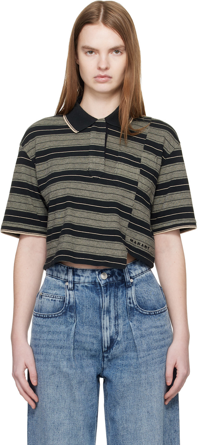 Isabel Marant Etoile: Black Isalyne Polo | SSENSE