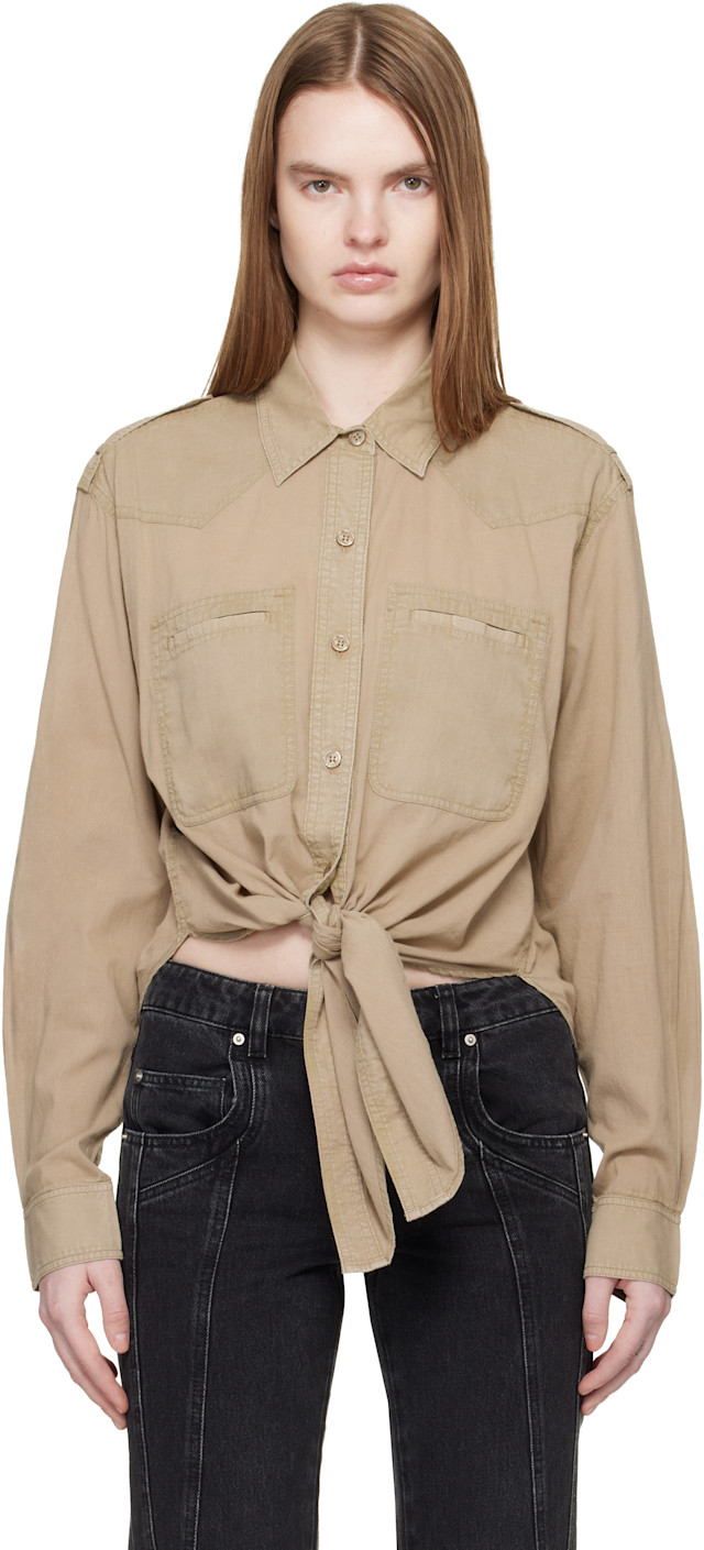 Isabel Marant Etoile シャツ Isabel Marant Etoile: Khaki Valiane Shirt | SSENSE
