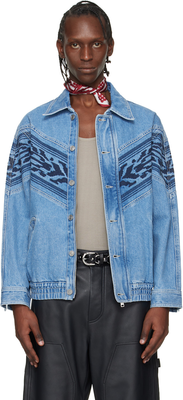 Isabel Marant: Blue Julian Denim Jacket | SSENSE