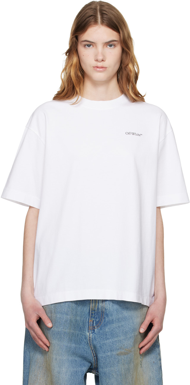 Off-White: White Half Arrow Skate T-shirt | SSENSE
