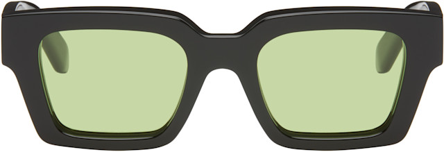 Off-White: Black Virgil L Sunglasses | SSENSE