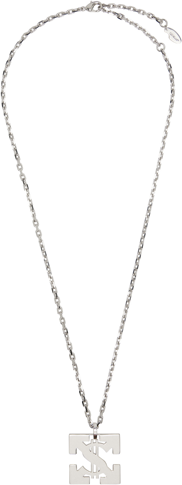 Off-White: Bling Dollar Chain Necklace | SSENSE