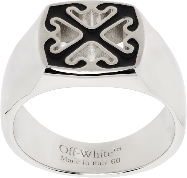 Off-White: Enamel Arrow Ring | SSENSE