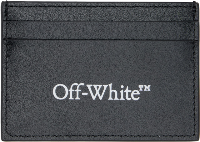 Off-White: ブラック Bookish カードケース | SSENSE 日本