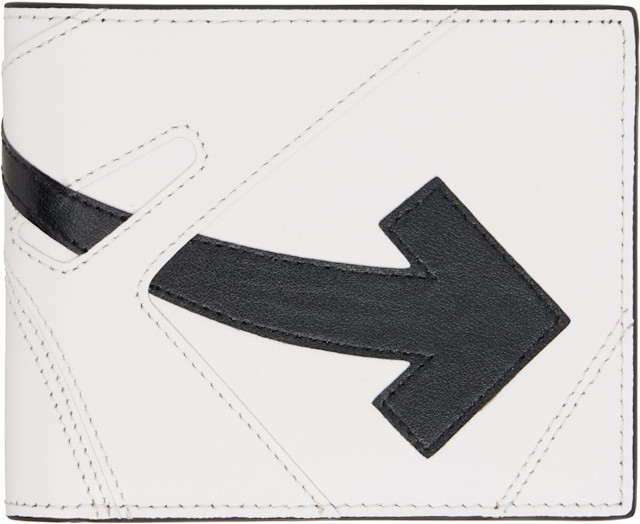 Off-White: White & Black 'OOO Sneaker' Bifold Wallet | SSENSE