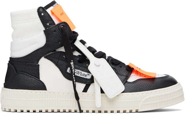 Off-White: White & Black 3.0 Court High Top Sneakers | SSENSE