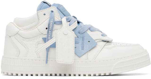 Off-White: White & Blue 3.0 Floating Arrow Sneakers | SSENSE