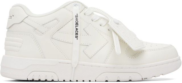 スニーカー Off-White OUT OF OFFICE CALF LEATHER Off-White: White 'Out Of Office' Calf Leather Sneakers | SSENSE