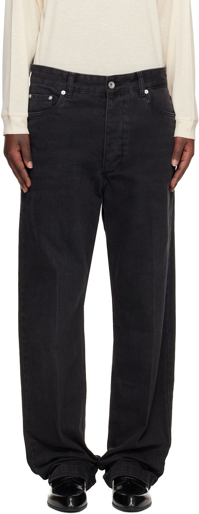 Studio Nicholson: Black Barra Jeans | SSENSE