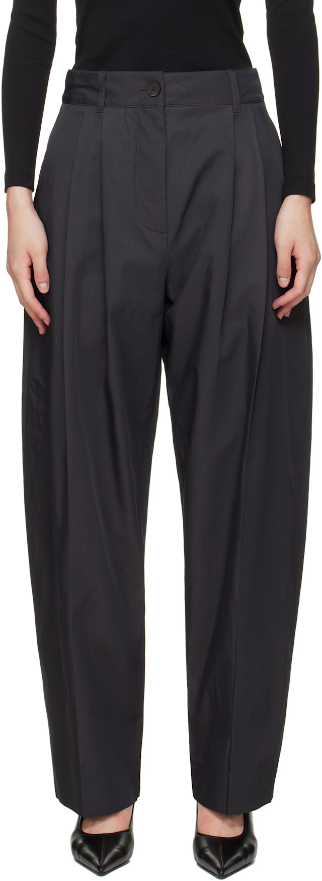 Studio Nicholson: Gray Acuna Trousers | SSENSE
