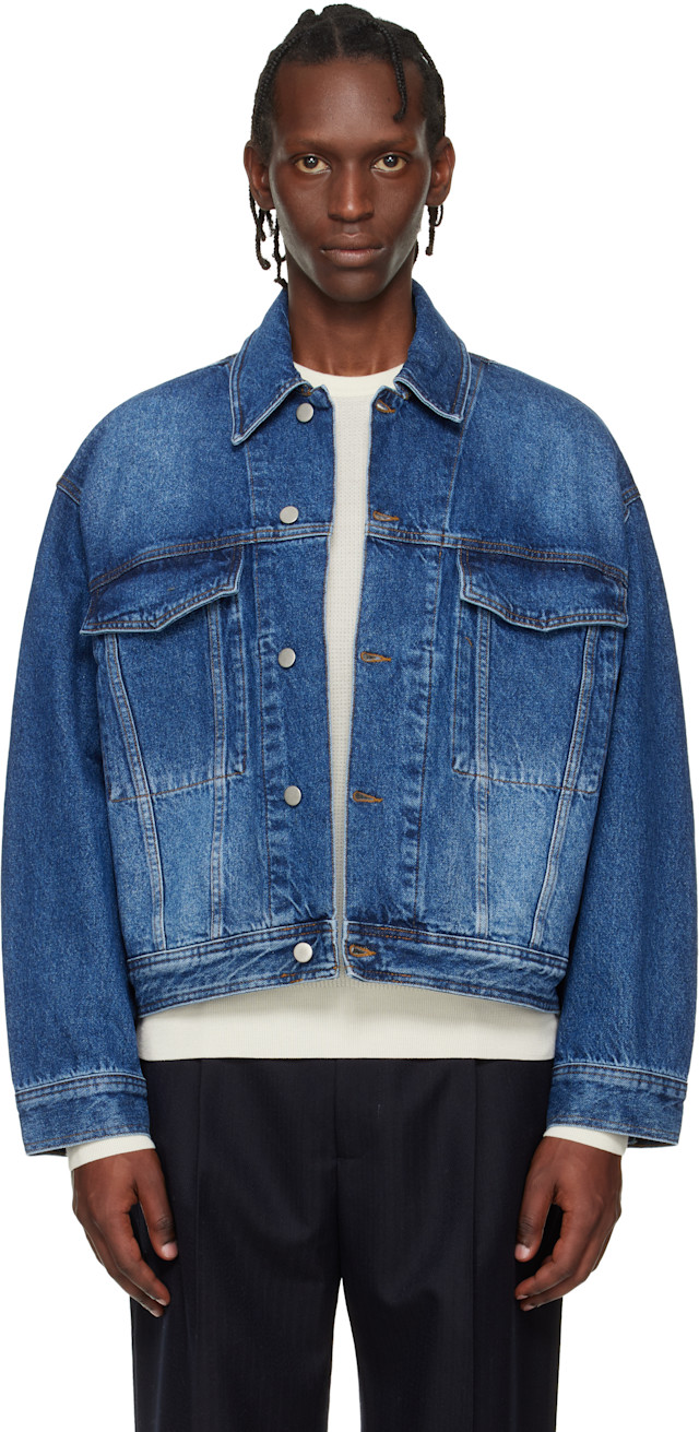 Studio Nicholson: Blue Stein Denim Jacket | SSENSE