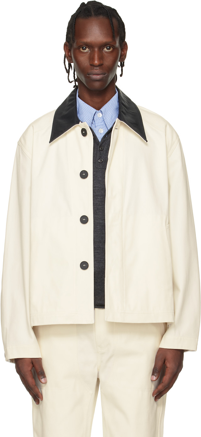 Studio Nicholson: White Aaron Levine Edition Dover Jacket | SSENSE