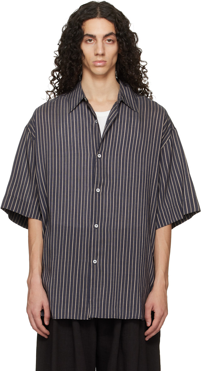 Studio Nicholson: Indigo Sorono Shirt | SSENSE