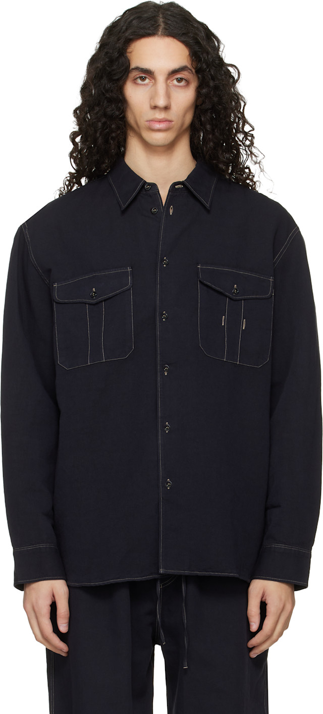 Studio Nicholson: Black Louro Shirt | SSENSE