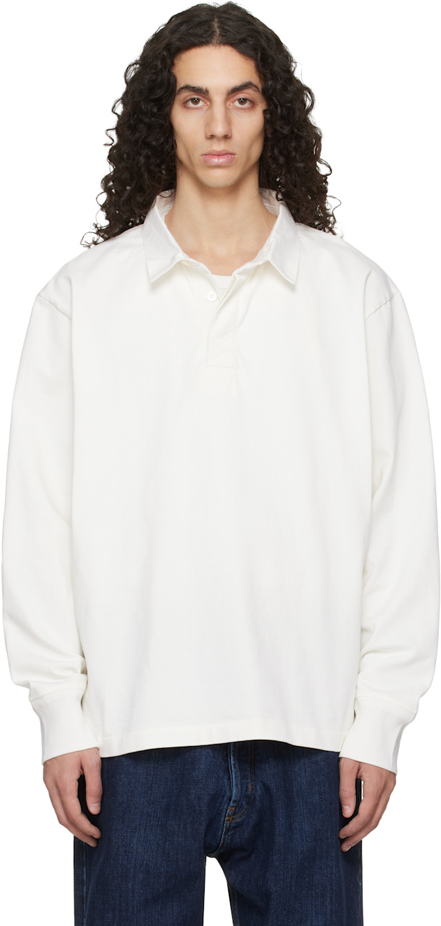 Studio Nicholson: Off-White Alyk Jersey Polo | SSENSE