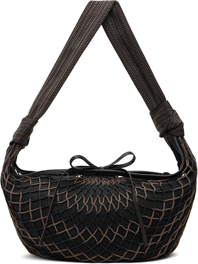 lemaire filt ブラウン ショルダーバッグ LEMAIRE: Brown Fortune Croissant Filt Bag | SSENSE