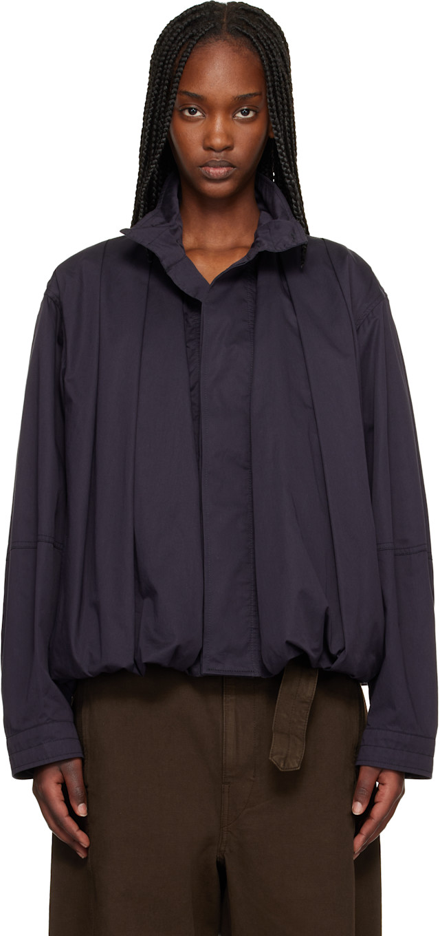 lemaire-navy-soft-pleated-