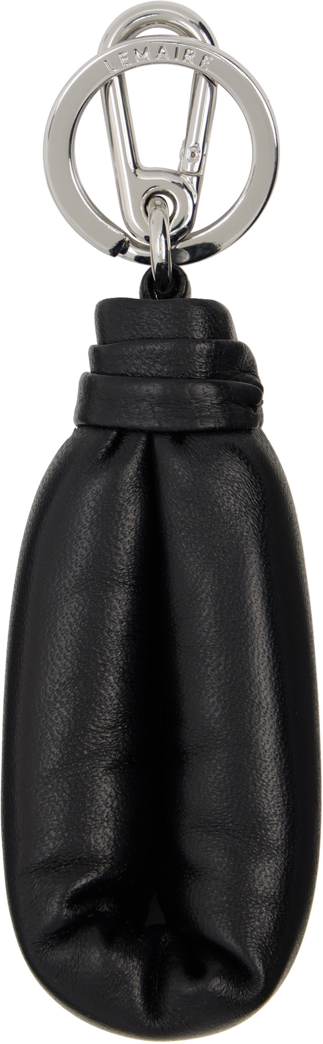 LEMAIRE: Black Wadded Keychain | SSENSE