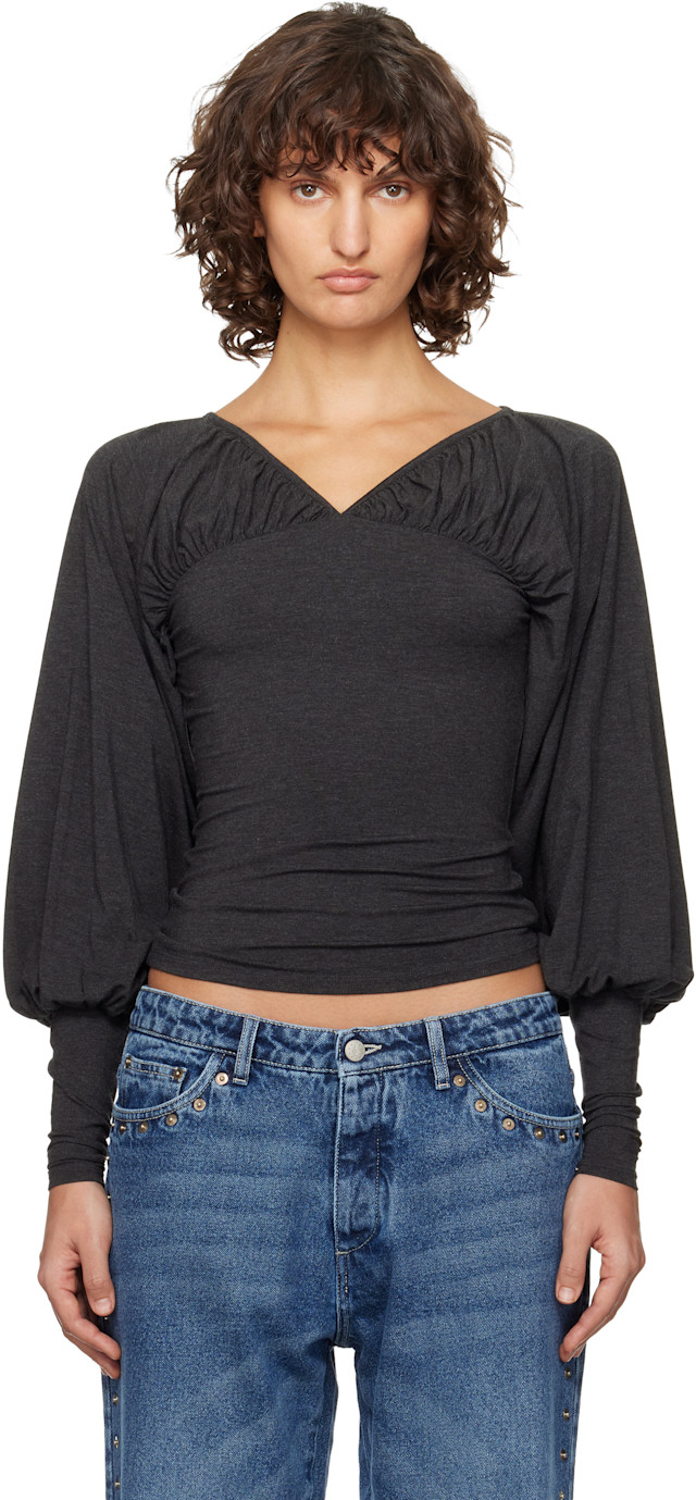 Paloma Wool: Gray Tapioca Top | SSENSE United Kingdom