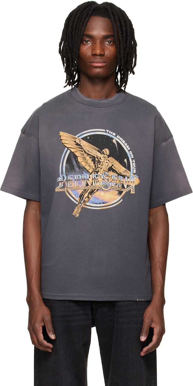 Represent: Gray Golden Tour T-shirt | SSENSE
