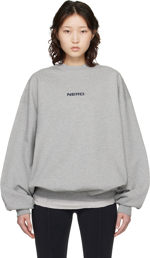 VETEMENTS: Gray 'NERD' Sweatshirt | SSENSE