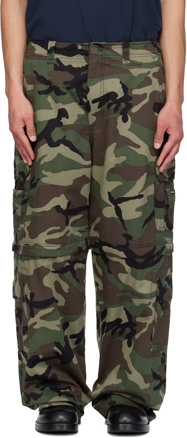 VETEMENTS: Green Camo Cargo Pants | SSENSE