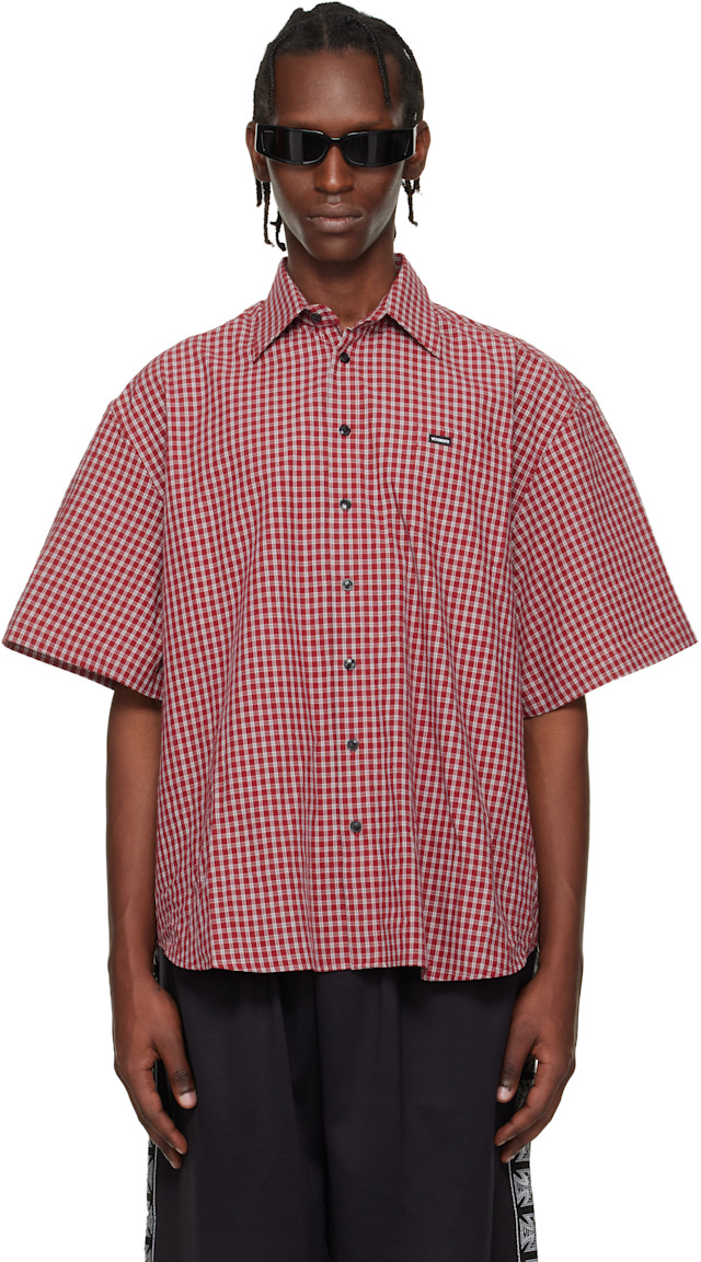 VETEMENTS: Red Short Sleeve Shirt | SSENSE