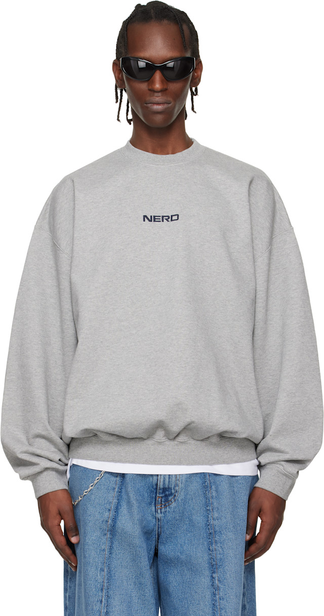 VETEMENTS: Gray 'NERD' Sweatshirt | SSENSE