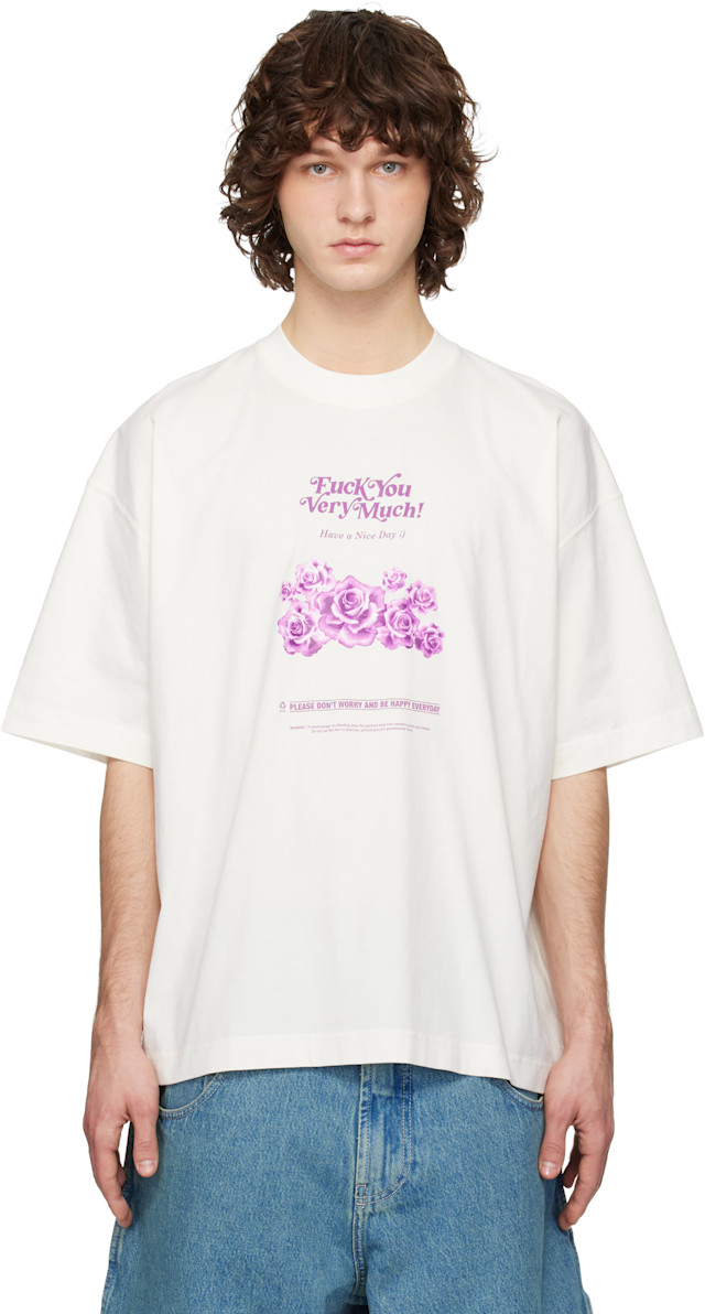 VETEMENTS Tシャツ ユニセックス M VETEMENTS: Off-White 'Fuck You Very Much' T-shirt | SSENSE