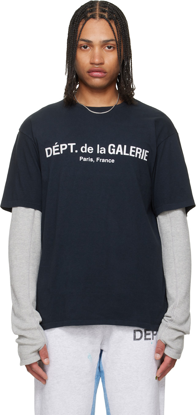 Gallery Dept.: Black French Logo Lux T-shirt | SSENSE