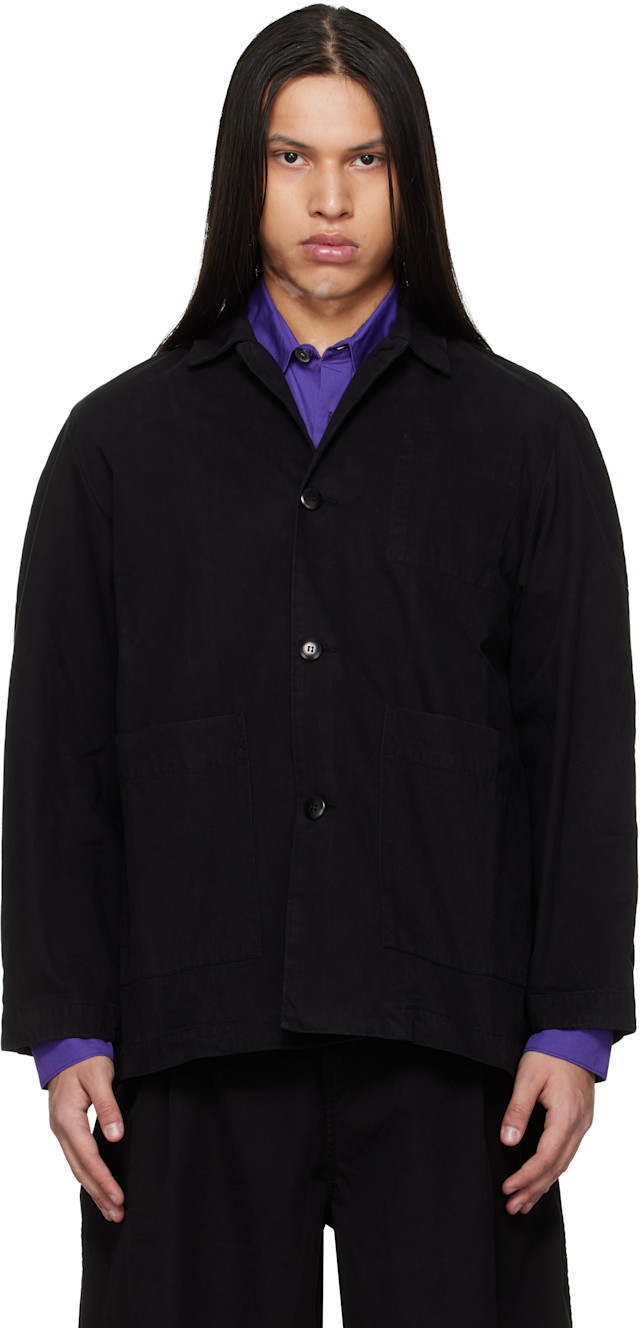 Toogood: Black 'The Mechanic' Jacket | SSENSE