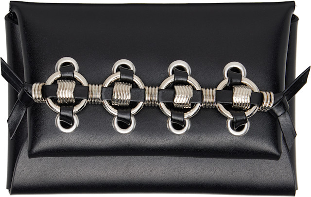 Toga Virilis: Black Ring Metal Card Holder | SSENSE