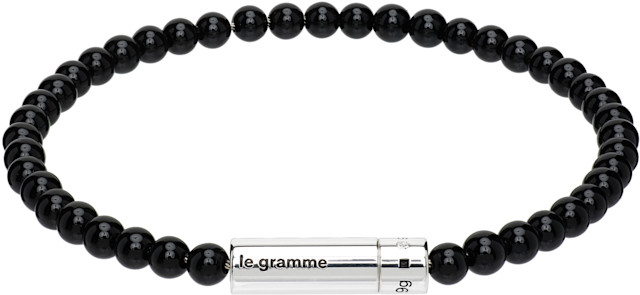 Le Gramme: 'Le 11g' Onyx Beads Bracelet | SSENSE Le Gramme: 'Le 11g' Onyx Beads Bracelet | SSENSE