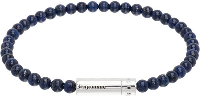 Le Gramme: 'le 11g' ラピスラズリ ビーズ ブレスレット | SSENSE 日本