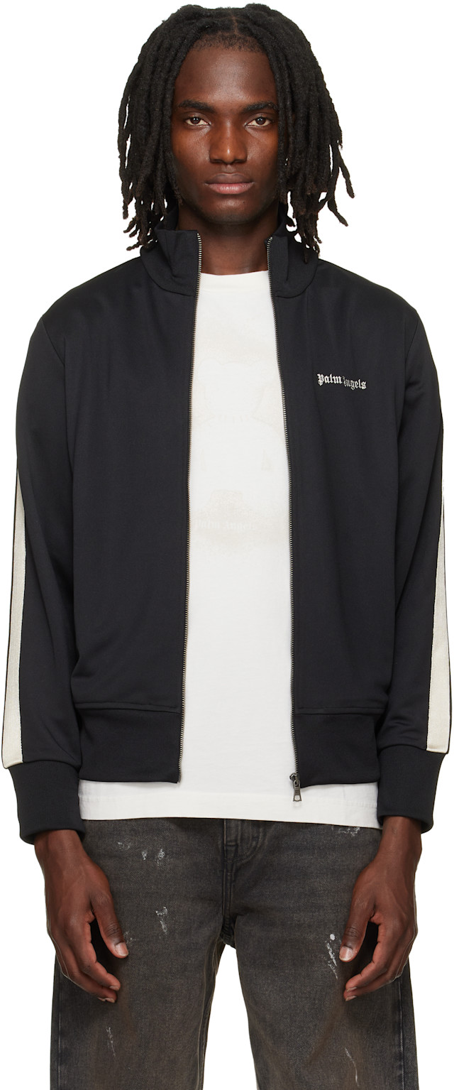 Palm Angels: ブラック Classic Logo トラックジャケット | SSENSE 日本