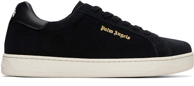Palm Angels: Black Classic Logo Tennis Sneakers | SSENSE