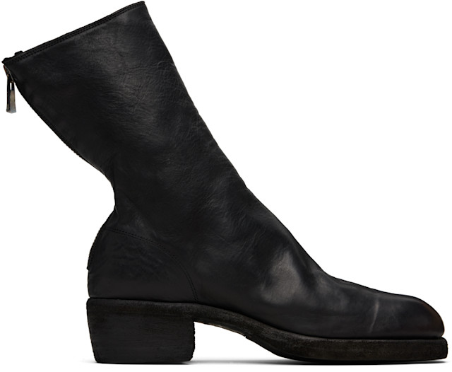 Guidi: Black Back Zip Boots | SSENSE