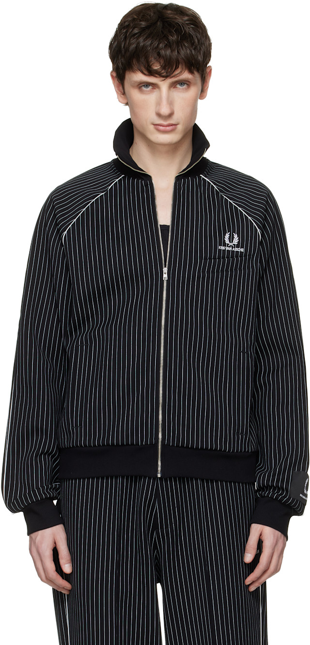 Fred Perry: ブラック Kris Van Asscheエディション ピンストライプ