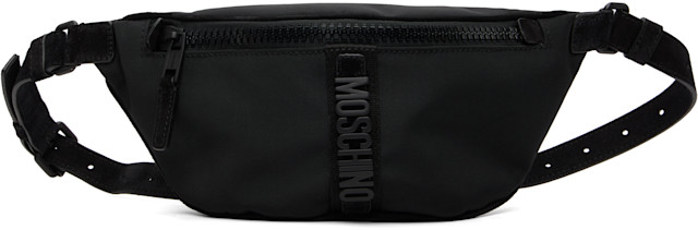 Moschino: ブラック 'Carry Me' ベルトバッグ | SSENSE 日本