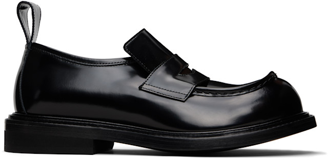 Moschino: Black Oliver Loafers | SSENSE