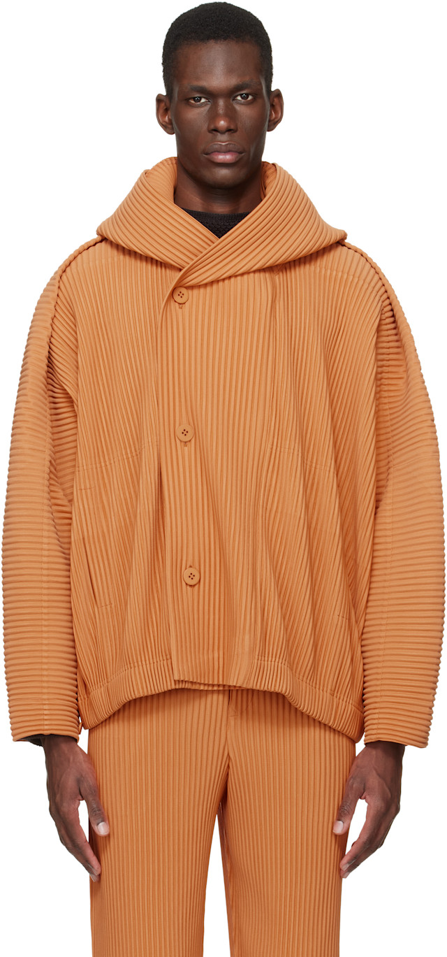 HOMME PLISSÉ ISSEY MIYAKE: Orange Monthly Colors March Jacket | SSENSE