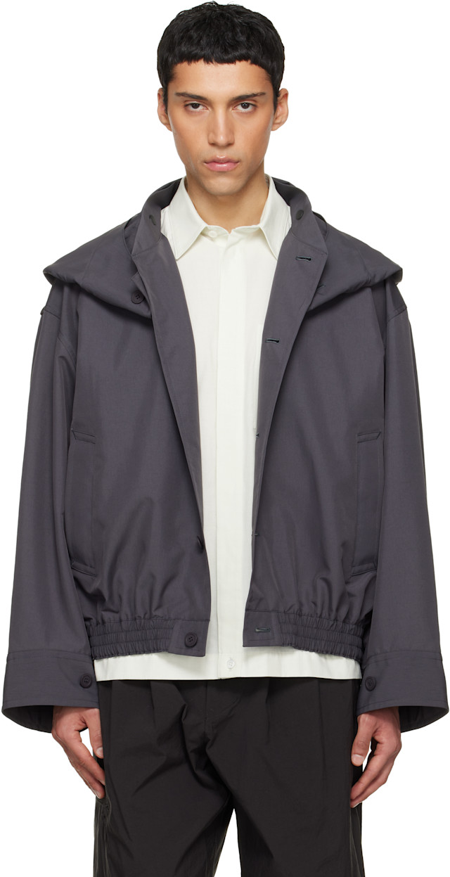 HOMME PLISSÉ ISSEY MIYAKE: Gray Carrier Jacket | SSENSE Netherlands