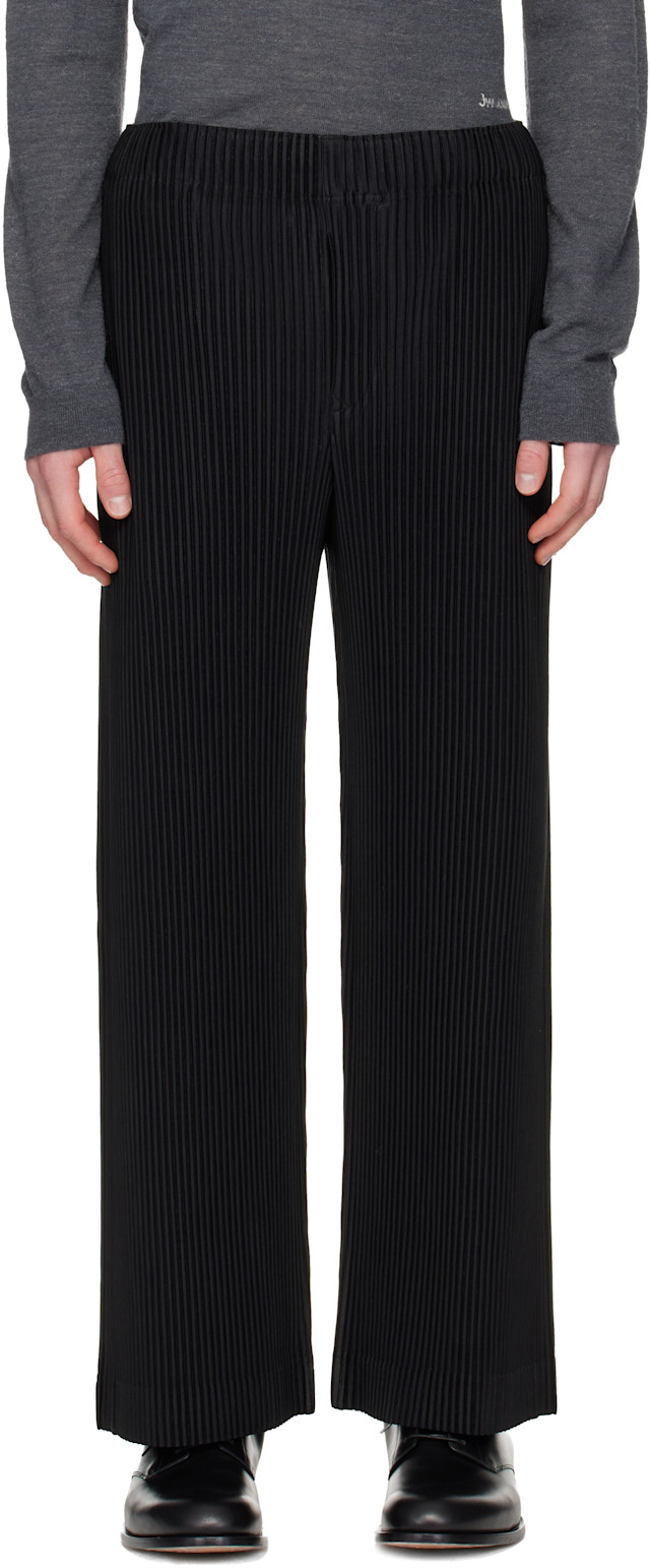 HOMME PLISSÉ ISSEY MIYAKE: Black Monthly Colors October Trousers