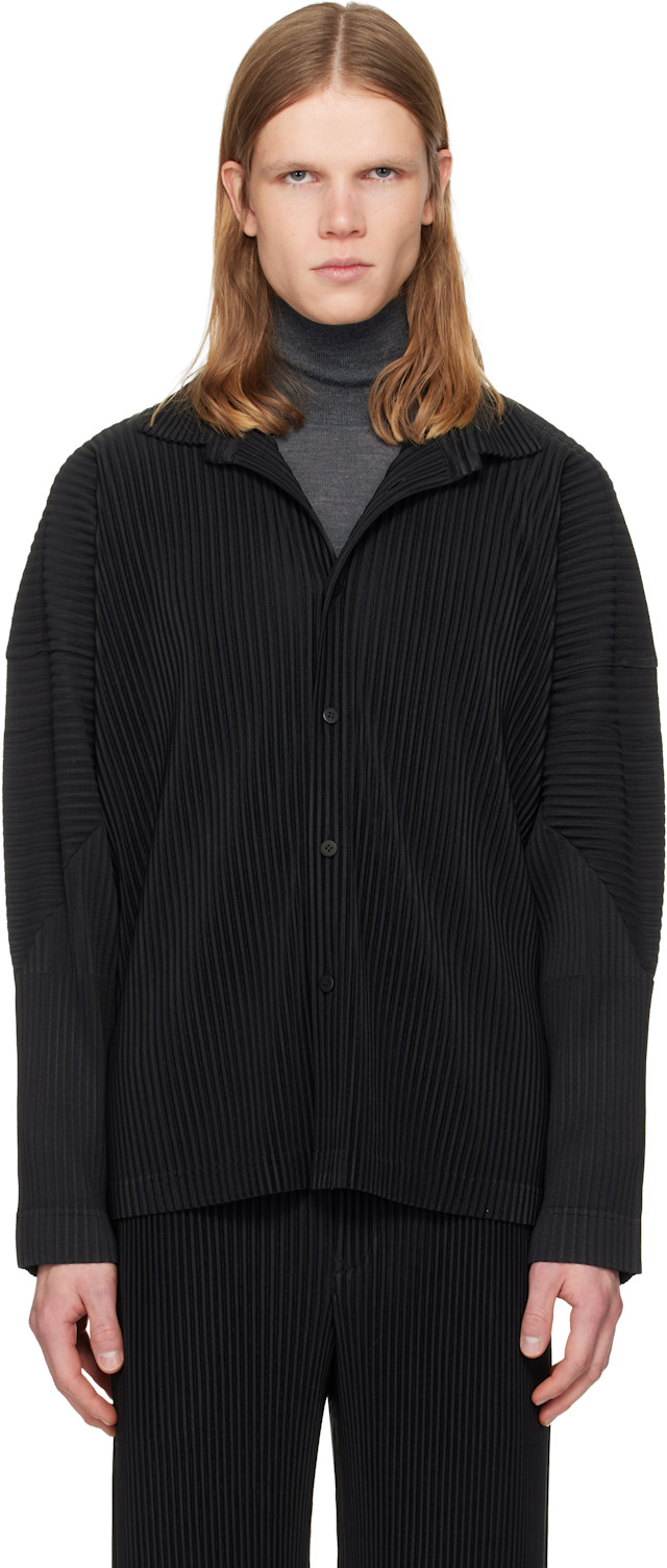 HOMME PLISSÉ ISSEY MIYAKE: Black Monthly Colors October Shirt | SSENSE