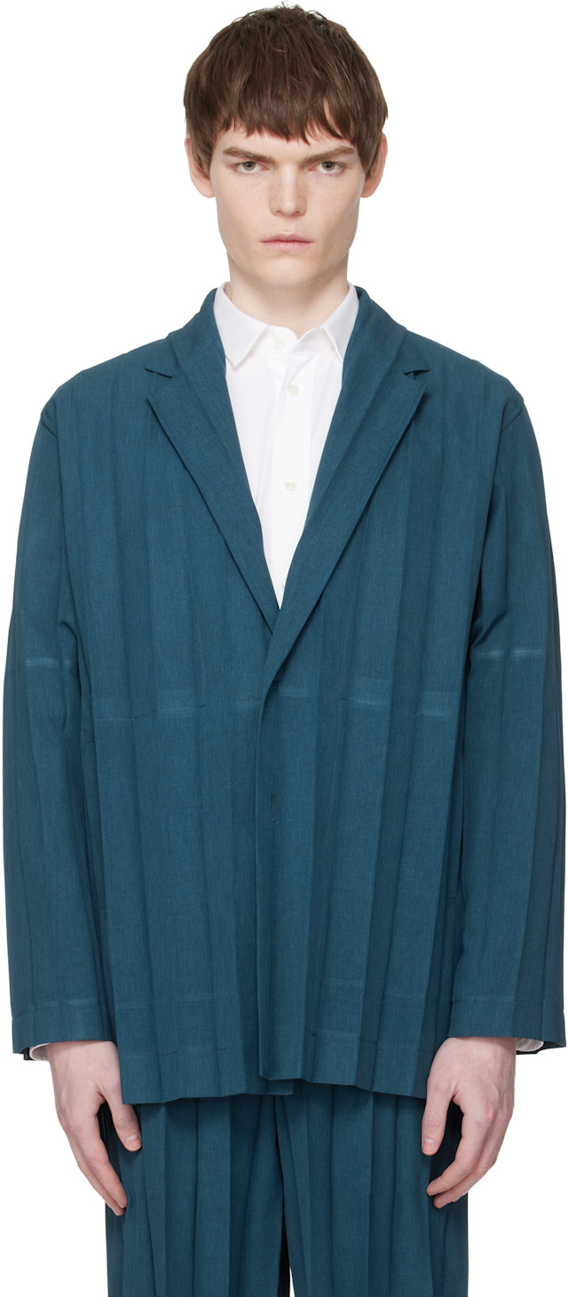 美品【BASICS ネイビー】HOMME PLISSE ISSEY MIYAKE Basics Pant in Navy